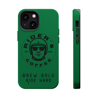 Rider’s Coffee iPhone Case- Moss Green