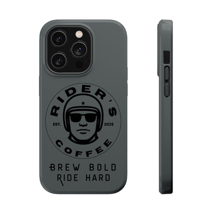 Rider’s Coffee iPhone Case - Stone Grey