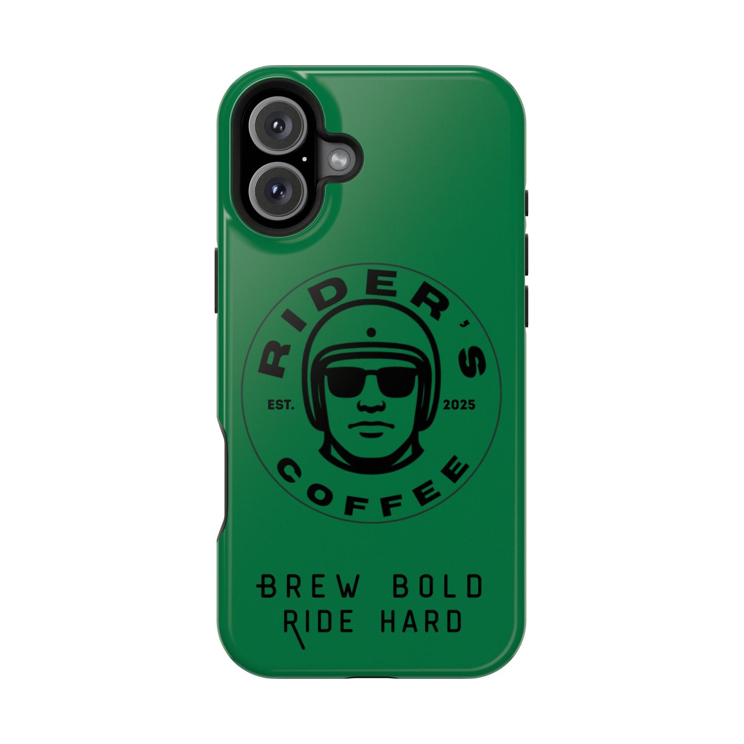 Rider’s Coffee iPhone Case- Moss Green