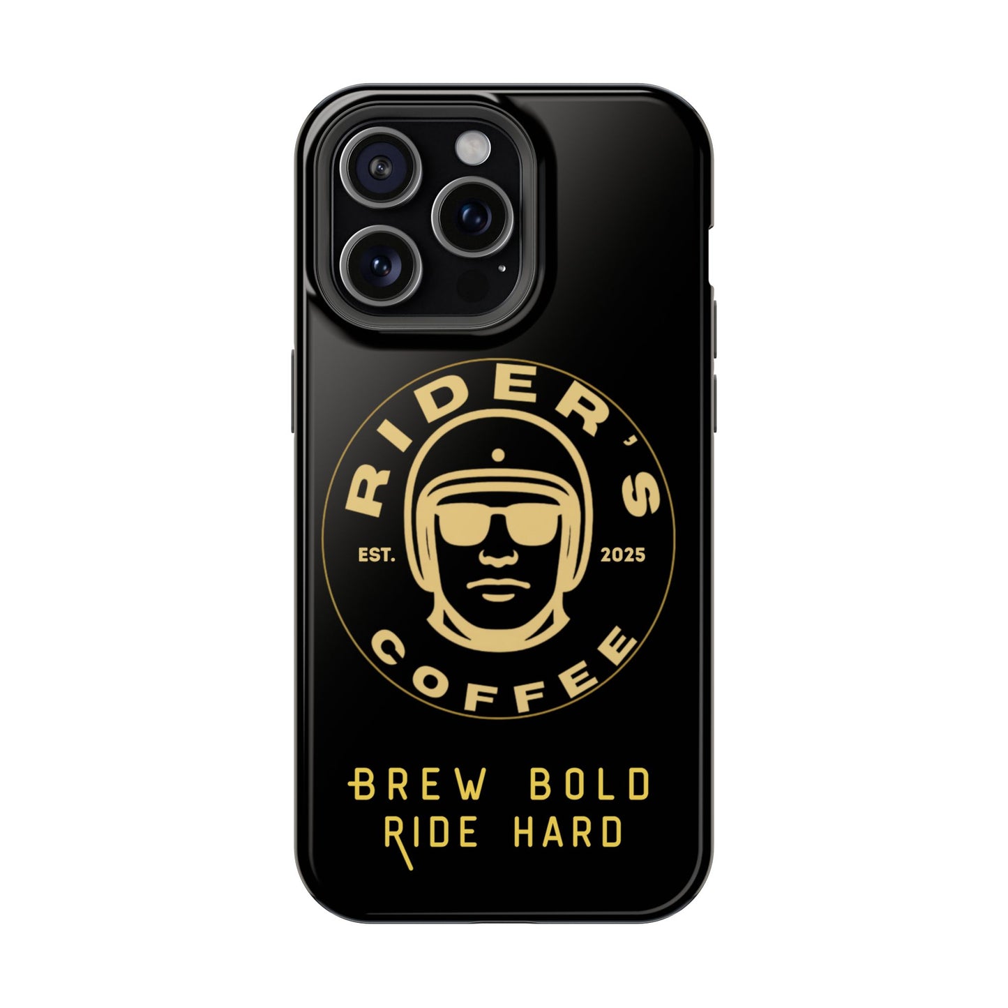 Rider’s Coffee iPhone Case- Gold Edition