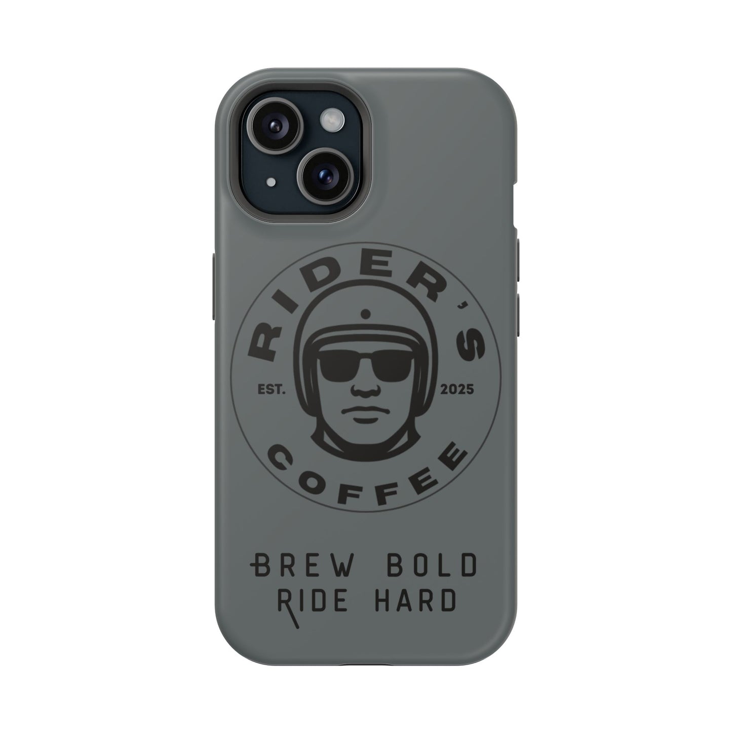 Rider’s Coffee iPhone Case - Stone Grey