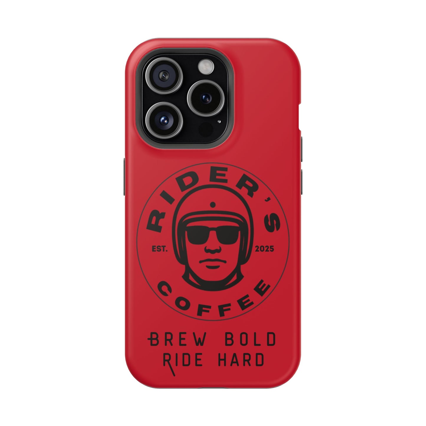 Rider’s Coffee iPhone Case - Deep Red