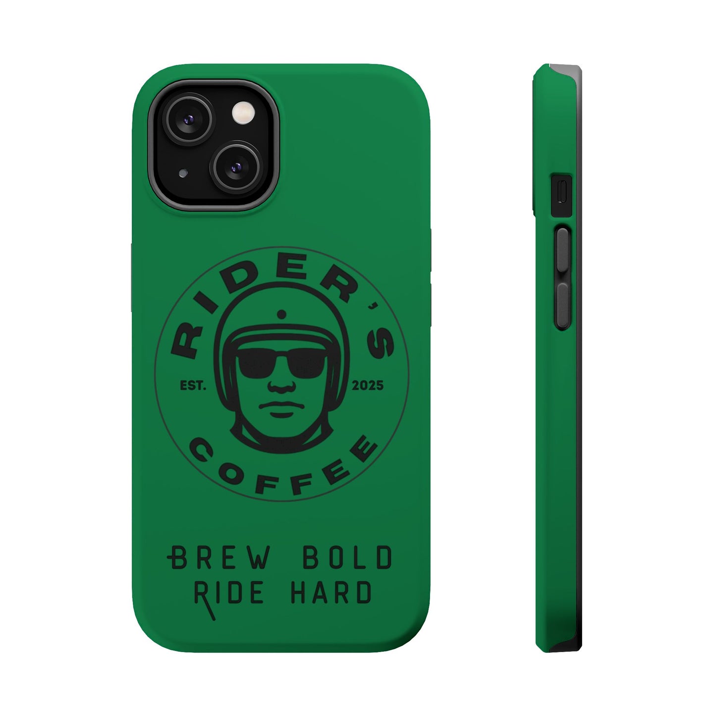 Rider’s Coffee iPhone Case- Moss Green
