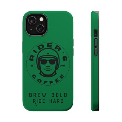 Rider’s Coffee iPhone Case- Moss Green