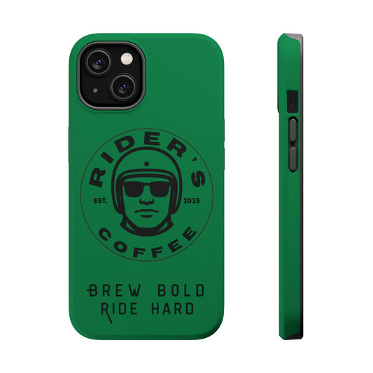 Rider’s Coffee iPhone Case- Moss Green