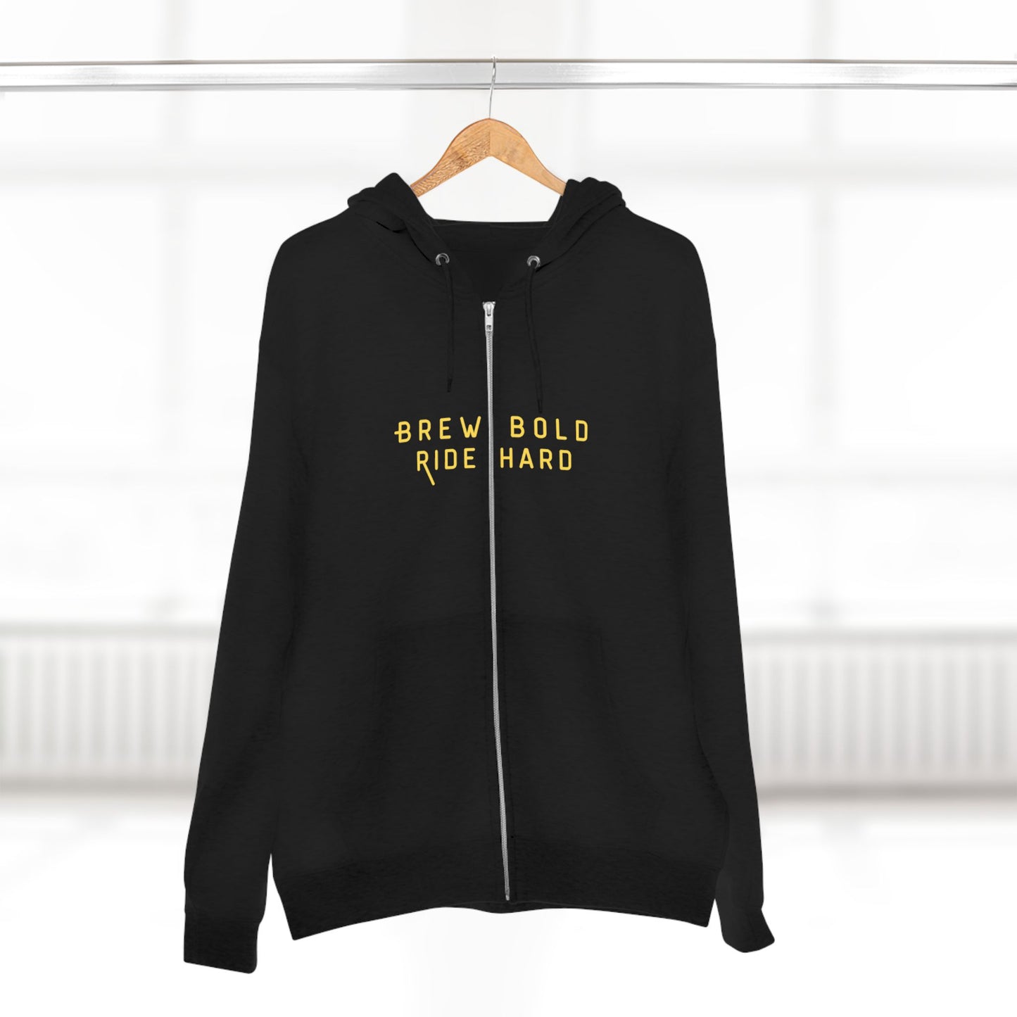Brew Bold / Ride Hard – Zip Hoodie