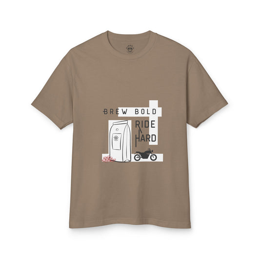 Brew Bold / Ride Hard – Vintage Heavyweight Tee