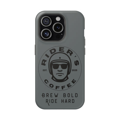 Rider’s Coffee iPhone Case - Stone Grey