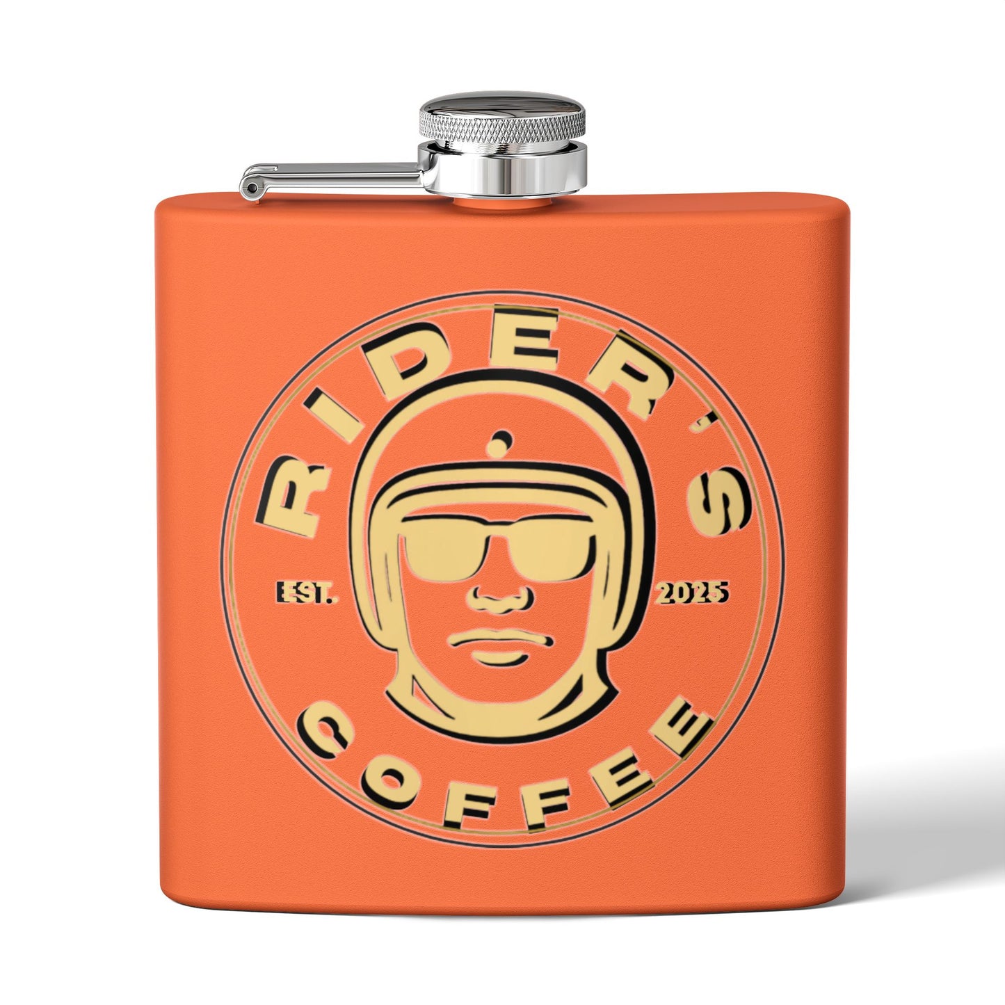 Rider’s Coffee 6oz Stainless Steel Flask