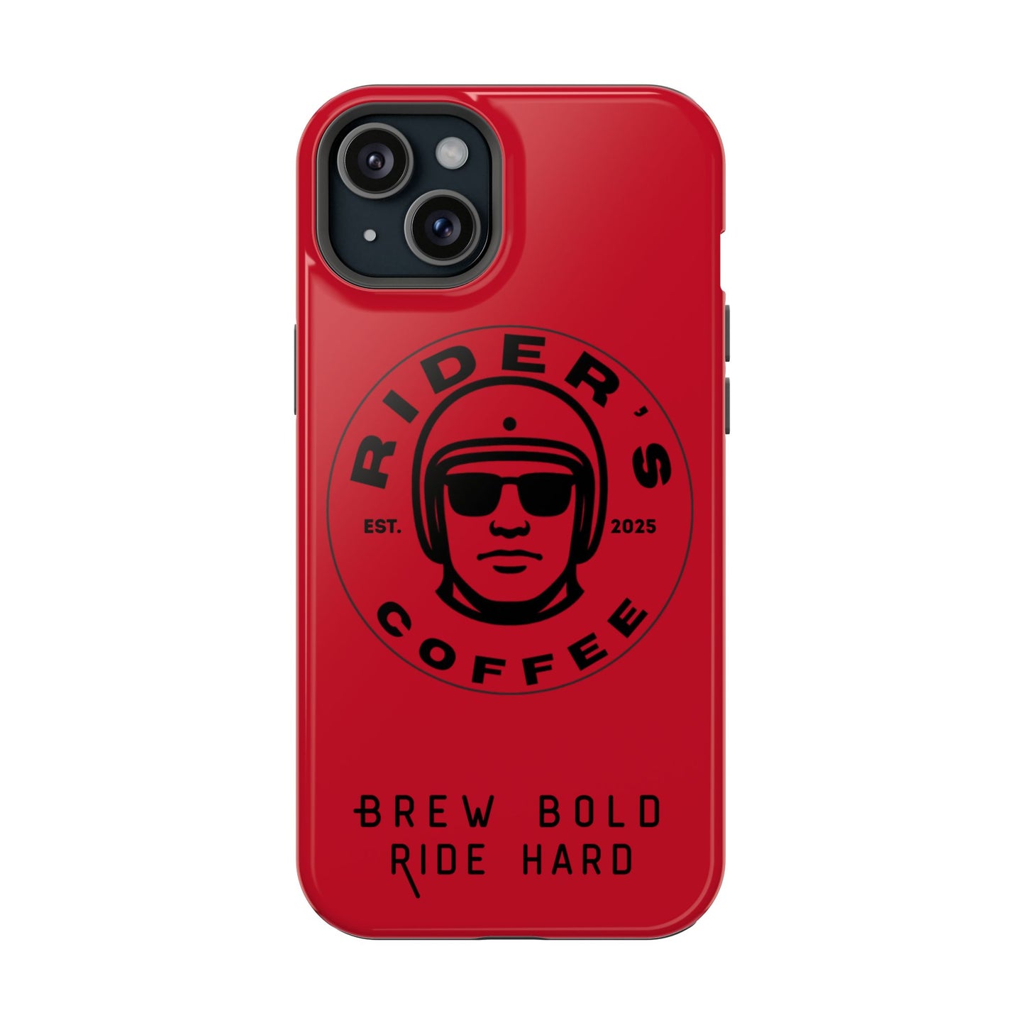 Rider’s Coffee iPhone Case - Deep Red