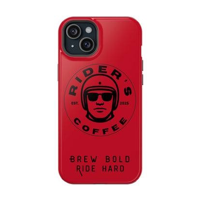 Rider’s Coffee iPhone Case - Deep Red