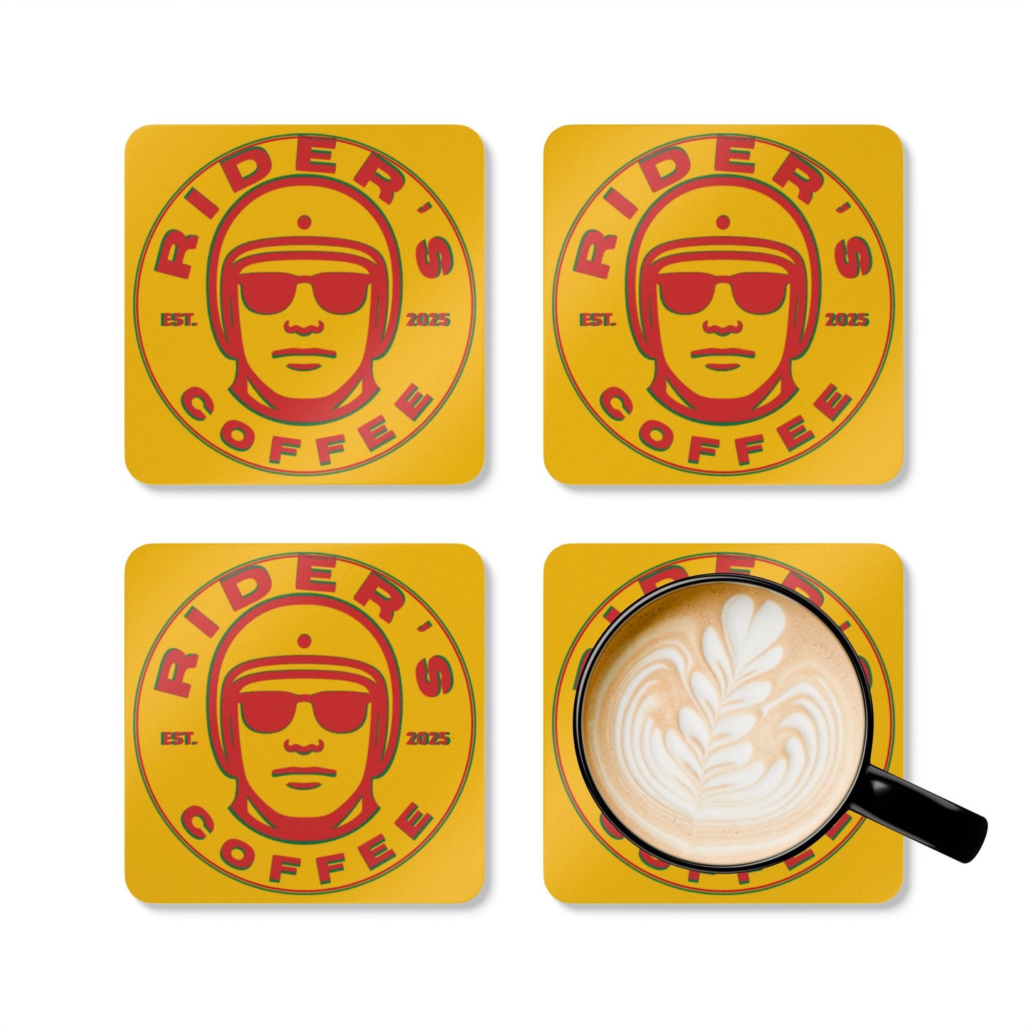 Cork Coaster Set — Psych Rider's Coasters (Set of 4)