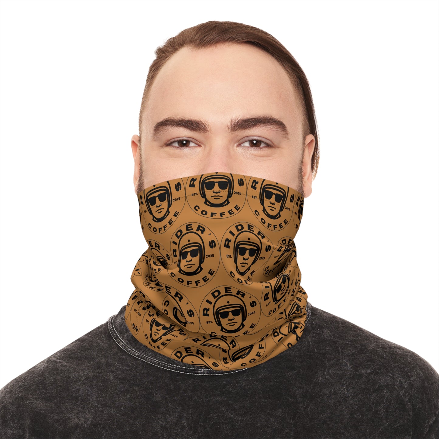 Rider's Coffee Neck Gaiter - Black & Brown