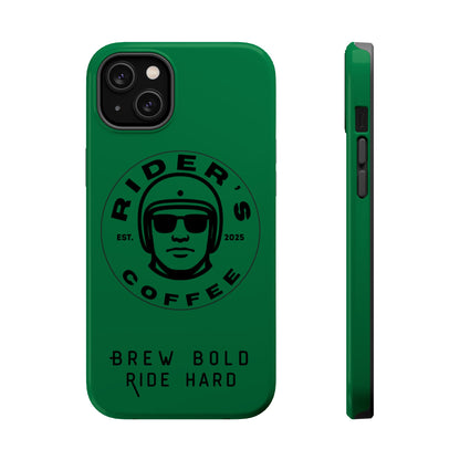 Rider’s Coffee iPhone Case- Moss Green