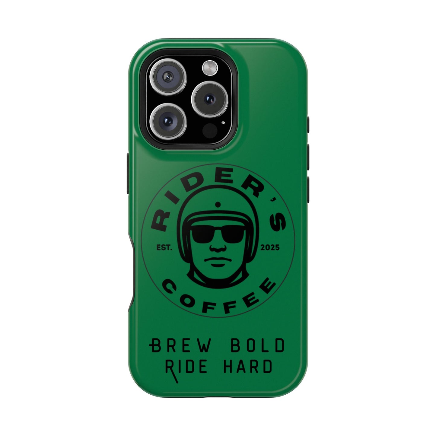 Rider’s Coffee iPhone Case- Moss Green