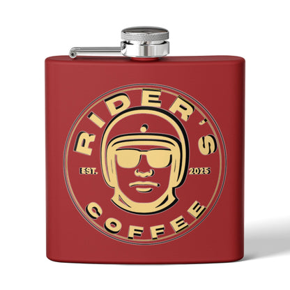 Rider’s Coffee 6oz Stainless Steel Flask