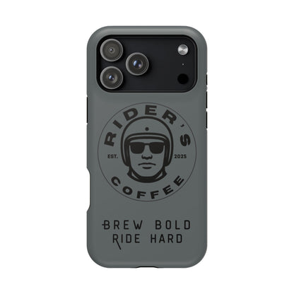 Rider’s Coffee iPhone Case - Stone Grey