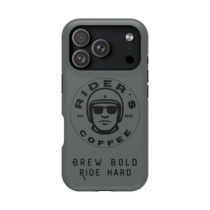 Rider’s Coffee iPhone Case - Stone Grey