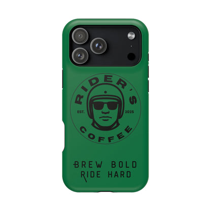 Rider’s Coffee iPhone Case- Moss Green