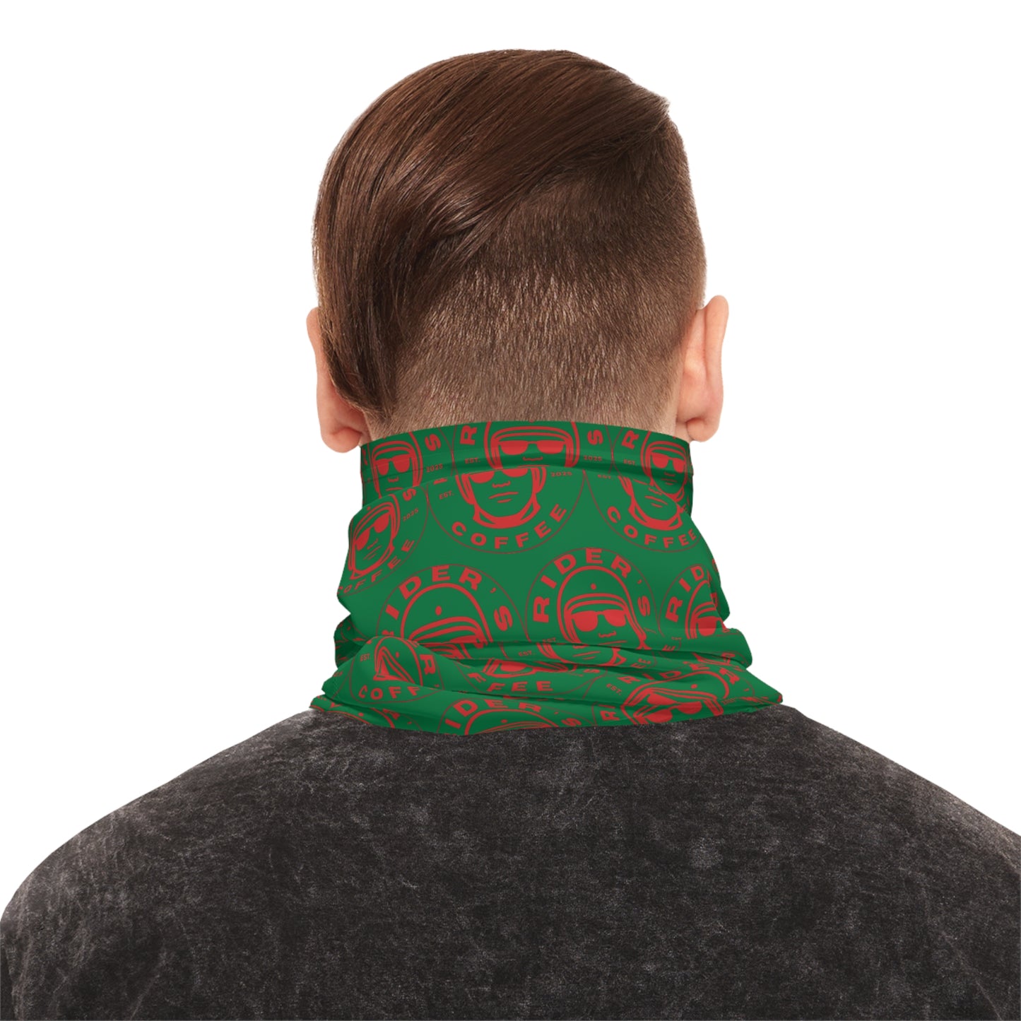 Rider's Coffee Neck Gaiter - Red & Green