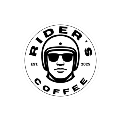 Rider's Coffee logo sticker