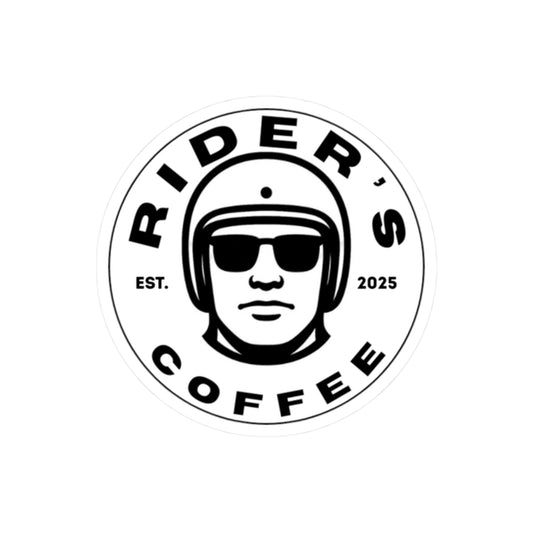 Rider's Coffee logo sticker