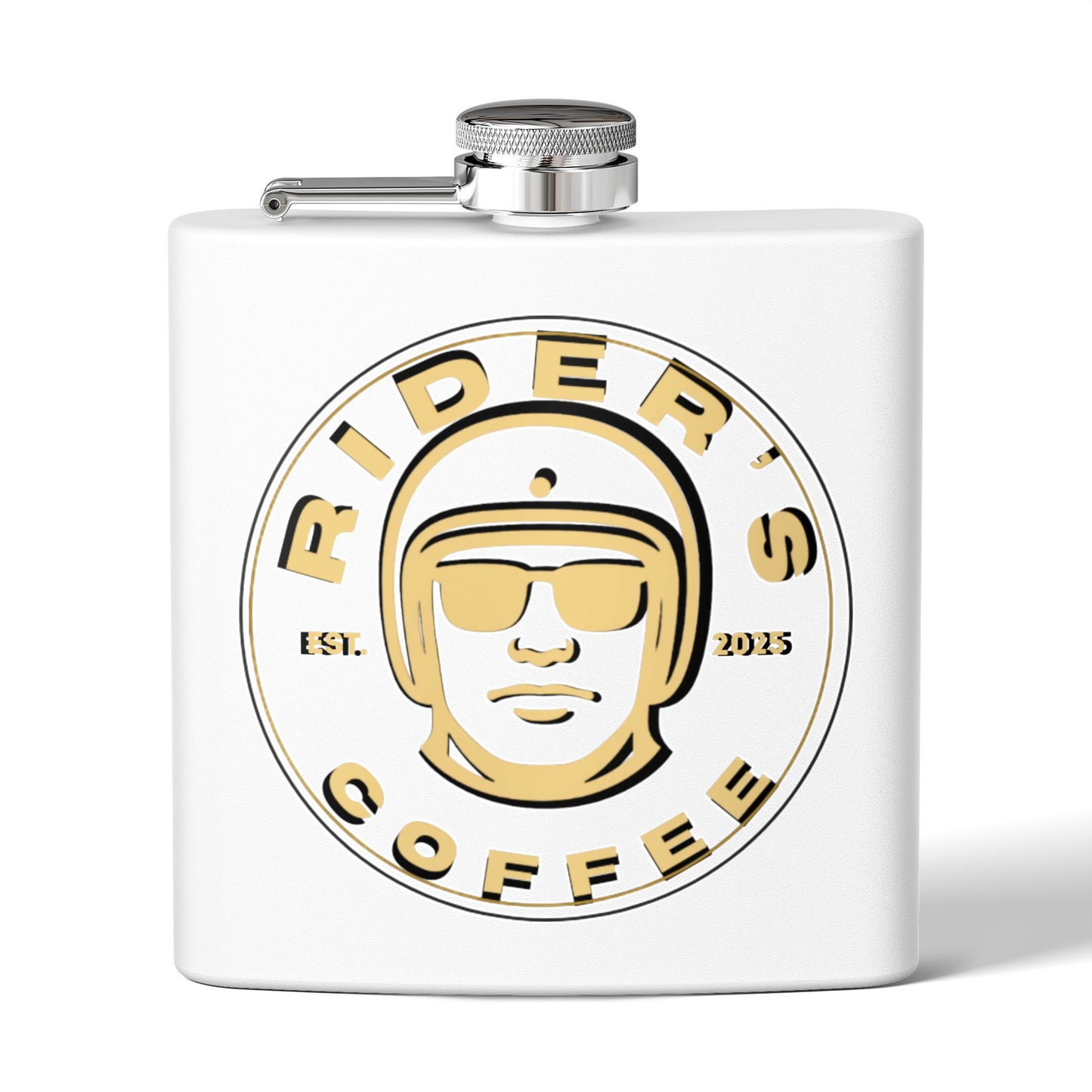 Rider’s Coffee 6oz Stainless Steel Flask