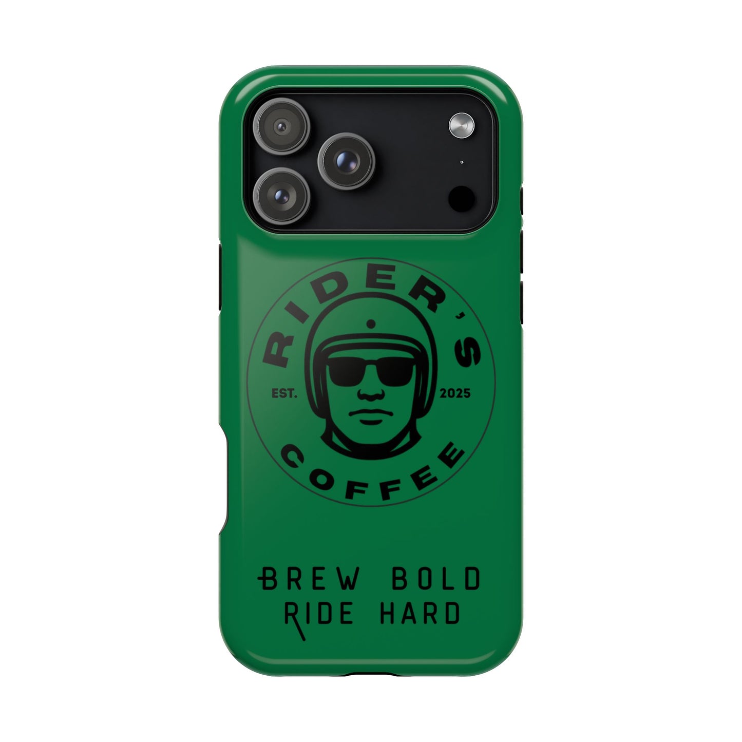Rider’s Coffee iPhone Case- Moss Green