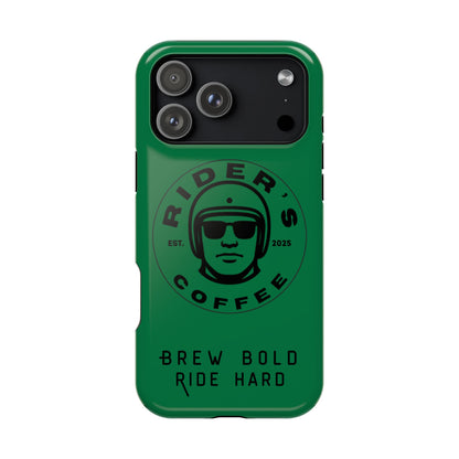 Rider’s Coffee iPhone Case- Moss Green