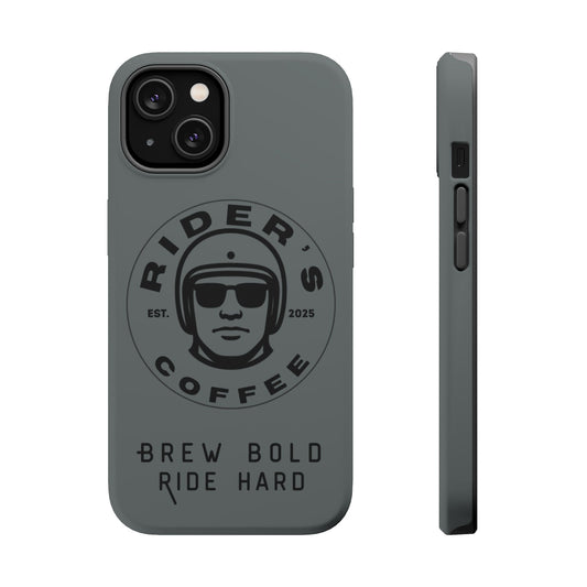 Rider’s Coffee iPhone Case - Stone Grey
