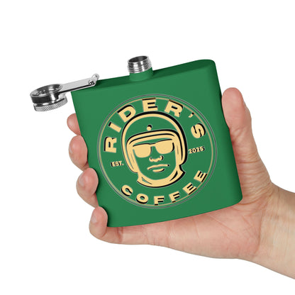 Rider’s Coffee 6oz Stainless Steel Flask