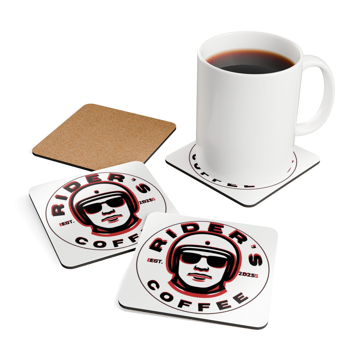 Cork Coaster Set — Psych Rider's Coasters (Set of 4)