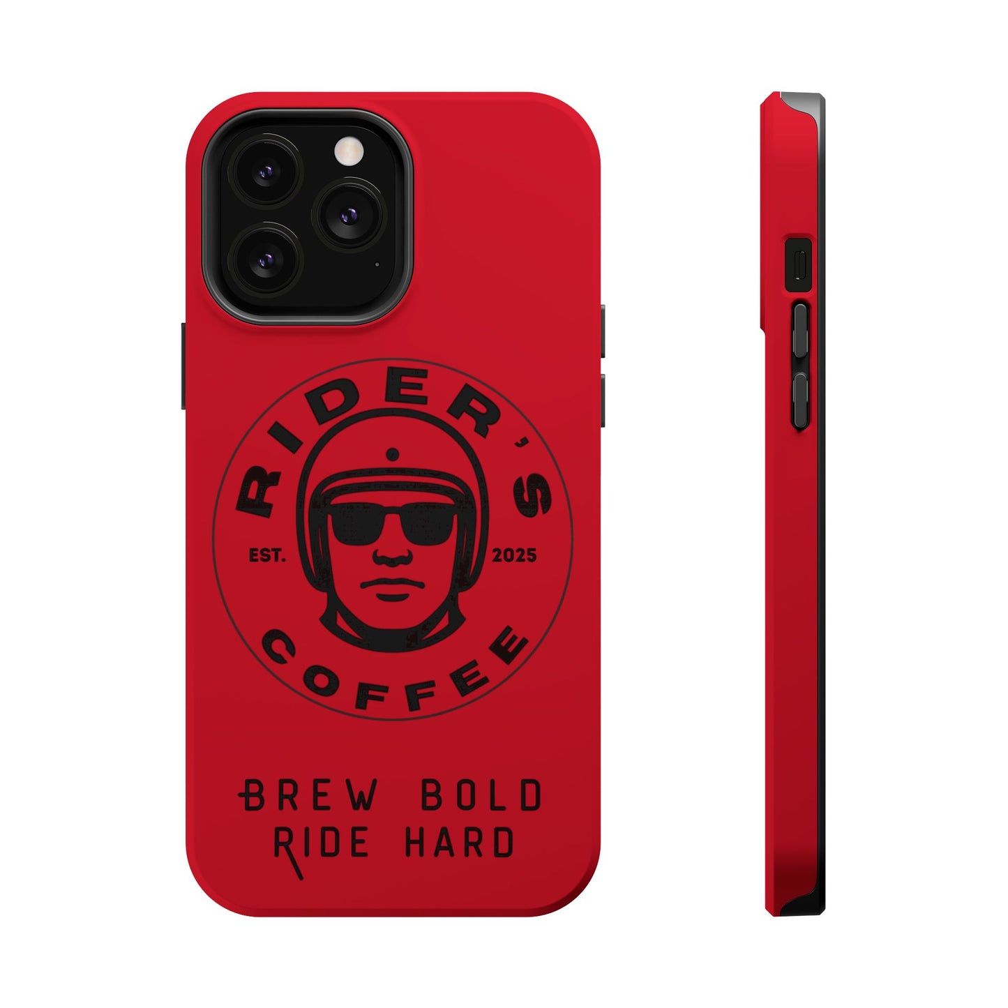 Rider’s Coffee iPhone Case - Deep Red