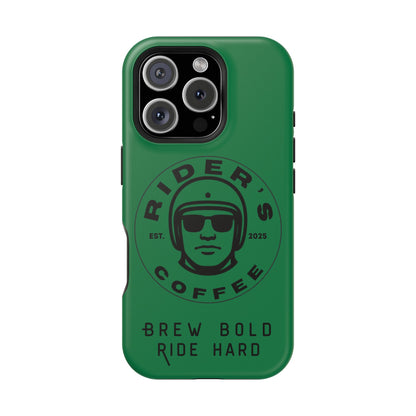 Rider’s Coffee iPhone Case- Moss Green
