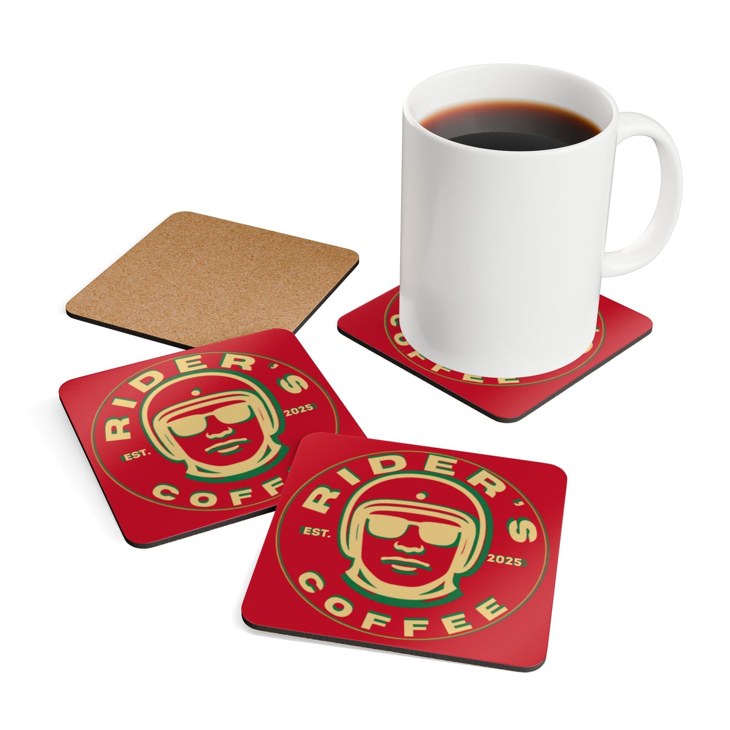 Cork Coaster Set — Psych Rider's Coasters (Set of 4)
